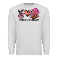Dove Grey peace love  cowgirl Premium Sweatshirt - AdoDesignShop