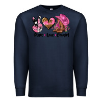 Navy peace love  cowgirl Premium Sweatshirt - AdoDesignShop