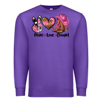 Purple peace love  cowgirl Premium Sweatshirt - AdoDesignShop