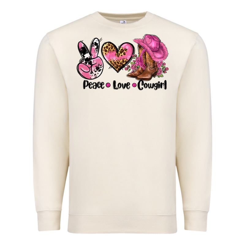 Peace Love  Cowgirl Premium Sweatshirt by AdoDesignShop | Teevron