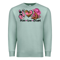 Seafoam peace love  cowgirl Premium Sweatshirt - AdoDesignShop