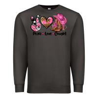 Smoke peace love  cowgirl Premium Sweatshirt - AdoDesignShop