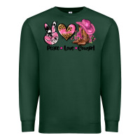 Sports Green peace love  cowgirl Premium Sweatshirt - AdoDesignShop