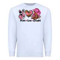 White peace love  cowgirl Premium Sweatshirt - AdoDesignShop