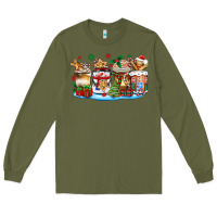 Army Green christmas cookie coffee cups Long Sleeve Tee - Zillion Design Studio