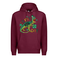 Burgundy st patrex day Premium Hoodie - MaliasSmallBusiness