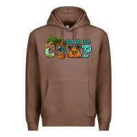 Chestnut born to camp with guitar Premium Hoodie - AdoDesignShop