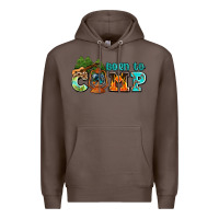 Coffee born to camp with guitar Premium Hoodie - AdoDesignShop