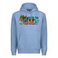 Colony Blue born to camp with guitar Premium Hoodie - AdoDesignShop