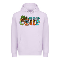 Lilac born to camp with guitar Premium Hoodie - AdoDesignShop