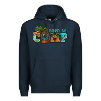 Navy born to camp with guitar Premium Hoodie - AdoDesignShop