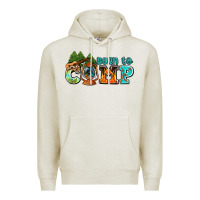 Oatmeal Heather born to camp with guitar Premium Hoodie - AdoDesignShop