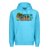 Ocean Blue born to camp with guitar Premium Hoodie - AdoDesignShop