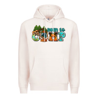 Pale Pink born to camp with guitar Premium Hoodie - AdoDesignShop