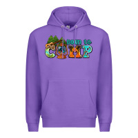 Purple born to camp with guitar Premium Hoodie - AdoDesignShop