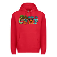 Red born to camp with guitar Premium Hoodie - AdoDesignShop