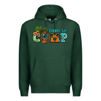 Sports Green born to camp with guitar Premium Hoodie - AdoDesignShop