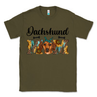 Army Green western dachshund mom Classic Tee - RanaPortraitStore