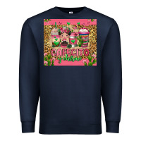 Navy cafecito y chisme coffee cups Premium Sweatshirt - Jasminsmagicworld