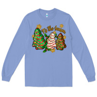 Colony Blue tis the season christmas cake Long Sleeve Tee - Zillion Design Studio