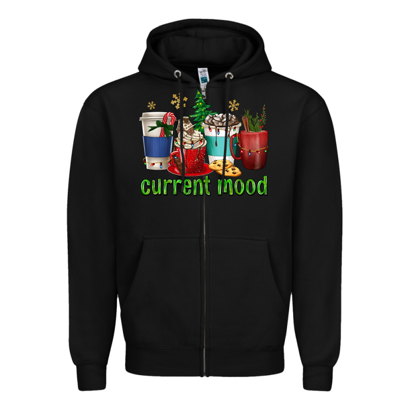 Coffee Cups Current Mood Zipper Hoodie by texasbilliewilder | Teevron