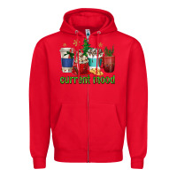 Red coffee cups current mood Zipper Hoodie - texasbilliewilder