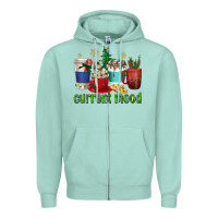 Seafoam coffee cups current mood Zipper Hoodie - texasbilliewilder