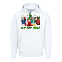 White coffee cups current mood Zipper Hoodie - texasbilliewilder