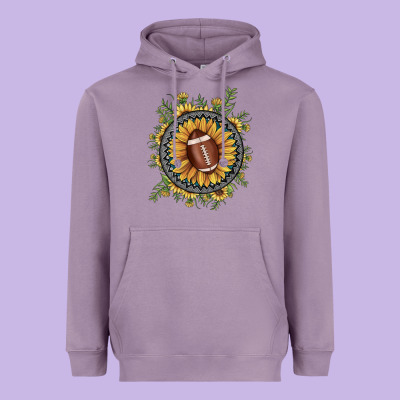 Football Gemstone Sunflower Heavyweight Hoodie Designed By Jahusdesignshop