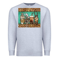 Heather Grey skeleton coffee cups Premium Sweatshirt - Jasminsmagicworld