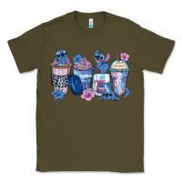 Army Green stitch coffee cups Classic Tee - Zillion Design Studio
