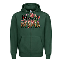 Sports Green flowers blessed mama Zipper Hoodie - Zillion Design Studio