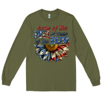 Army Green home of the free because of the brave sunflower bi Long Sleeve Tee - texasbilliewilder