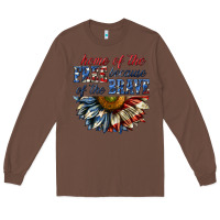 Chestnut home of the free because of the brave sunflower bi Long Sleeve Tee - texasbilliewilder