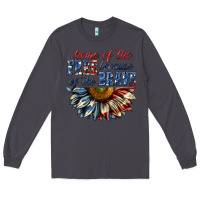 Smoke home of the free because of the brave sunflower bi Long Sleeve Tee - texasbilliewilder