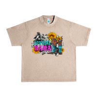 French Oak cowgirl mama with boots and sunflowers and cowhide Urban Heavy Tee - Artiststas