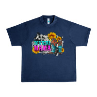 Navy cowgirl mama with boots and sunflowers and cowhide Urban Heavy Tee - Artiststas