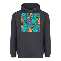 Smoke valentines day cupid and neon heart seamless pattern Heavyweight Hoodie - BundleAndBundleShop