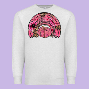 Pumpkin Ribbon Rainbow Premium Sweatshirt Designed By Jahusdesignshop
