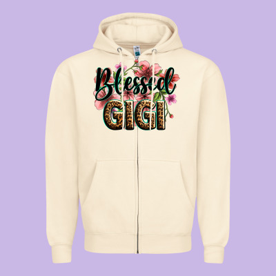 Flowers Blessed Gigi Zipper Hoodie Designed By Zillion Design Studio