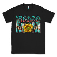 Black western blessed mom with sunflower Classic Tee - texasbilliewilder