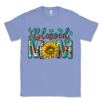 Colony Blue western blessed mom with sunflower Classic Tee - texasbilliewilder