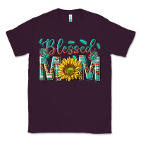 Plum western blessed mom with sunflower Classic Tee - texasbilliewilder