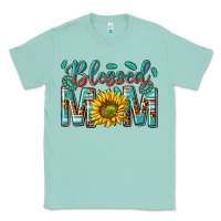 Seafoam western blessed mom with sunflower Classic Tee - texasbilliewilder