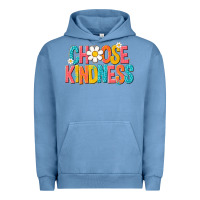 Pigment Pebble Blue choose kindness Urban Hoodie - NancyCooperArtShop