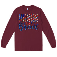 Burgundy honor the brave Long Sleeve Tee - texasbilliewilder