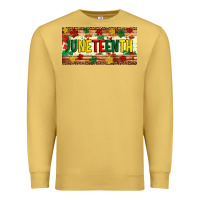 Antique Gold juneteenth licence plate template Premium Sweatshirt - Artiststas