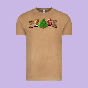 Christmas Peace Vintage Tee Designed By Barkaloodesign