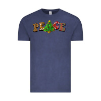 Vintage Denim christmas peace Vintage Tee - BarkalooDesign