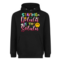 Black staying delulu is the solulu Heavyweight Hoodie - Artiststas